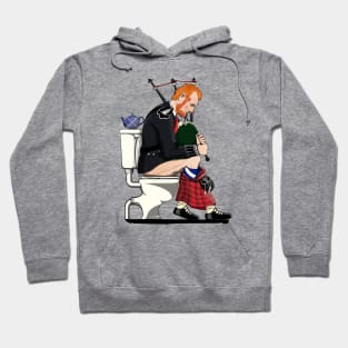 Scottish bagpipe player on the Toilet Hoodie